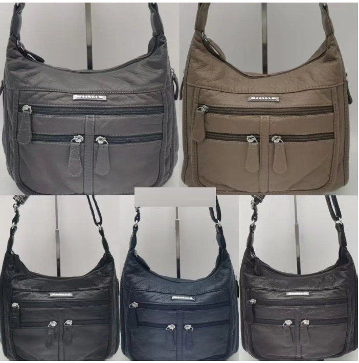 Сумка жіноча варенка на блискавці з кишенями та довгим ремінцем в різних варіантах Zhenya, фото 1