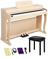 Цифрове піаніно Fesley FEP1000 MP (стойка, стільчик, 3 педалі, пюпітр, навушники, чохол). Поліфонія 256 голосів