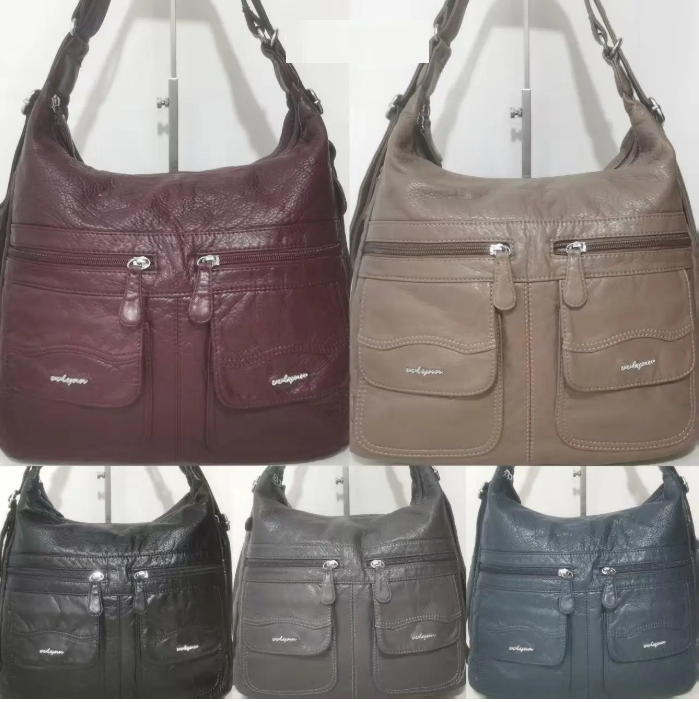 Сумка жіноча варенка на блискавці з кишенями та довгим ремінцем в різних варіантах Zhenya, фото 1