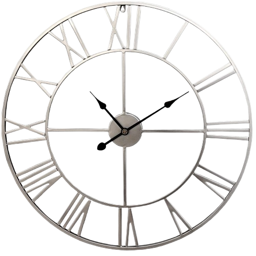 Годинник настінний Ti-Time (90 см) лофт Loft3-S металевий сріблястий, фото 1