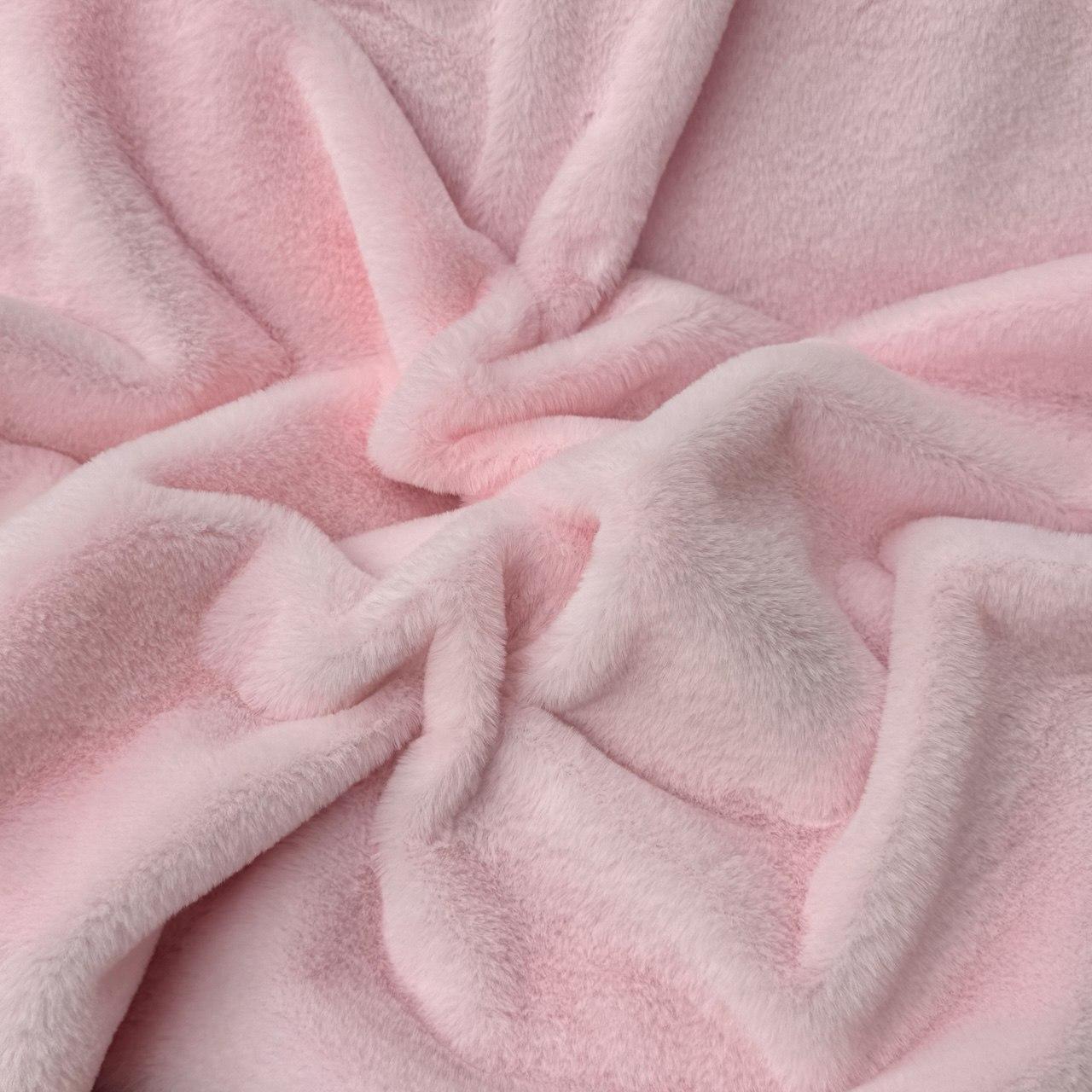 Штучне хутро мокрий кролик Щільність 270 Ніжно Рожевий, фото 1