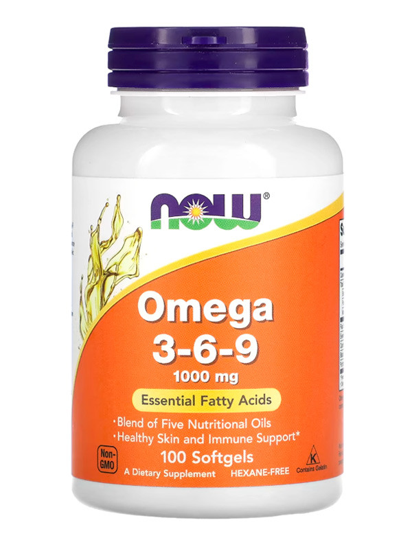 Омега-3-6-9 NOW Foods Omega 3-6-9 1000 мг 250 капсул США