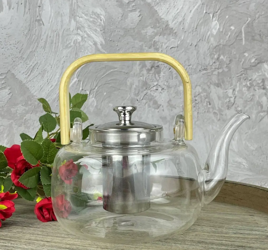 Чайник заварювальний з борсилікатного скла до 500° EDENBERG 1500 мл, фото 1