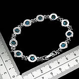 Браслет. Натуральна бірюза і марказит. Срібло 925., фото 2