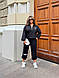 Стильний жіночий осінній базовий прогулянковий костюм комплект штани кофта батник на блискавці двонитка люкс батал, фото 5