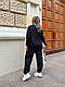 Стильний жіночий осінній базовий прогулянковий костюм комплект штани кофта батник на блискавці двонитка люкс батал, фото 8