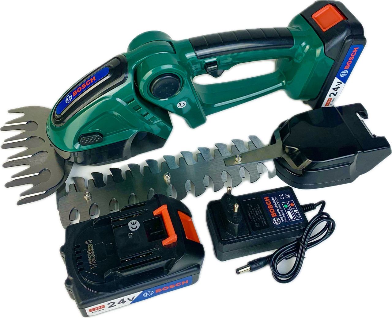 Акумуляторні ножиці-кущоріз Bosch 24 V, 5AH для стриження кущів, фото 1