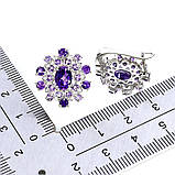 Сережки. Натуральний аметист. Срібло 925., фото 2