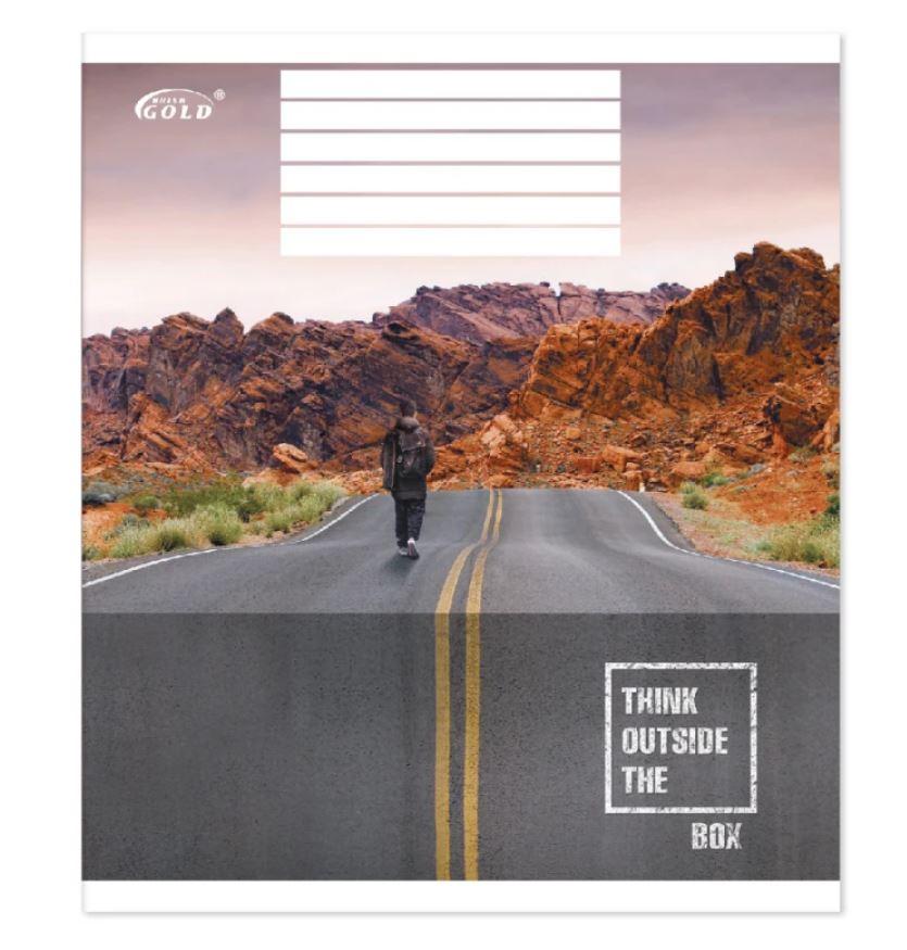 Зошит учнівський "Gold Brisk" 48 арк. клітинка ТВ-43 №3530 "Під іншим кутом" УФ-лак, фото 1