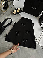 Юбка женская с бантика и, ткань костюмка