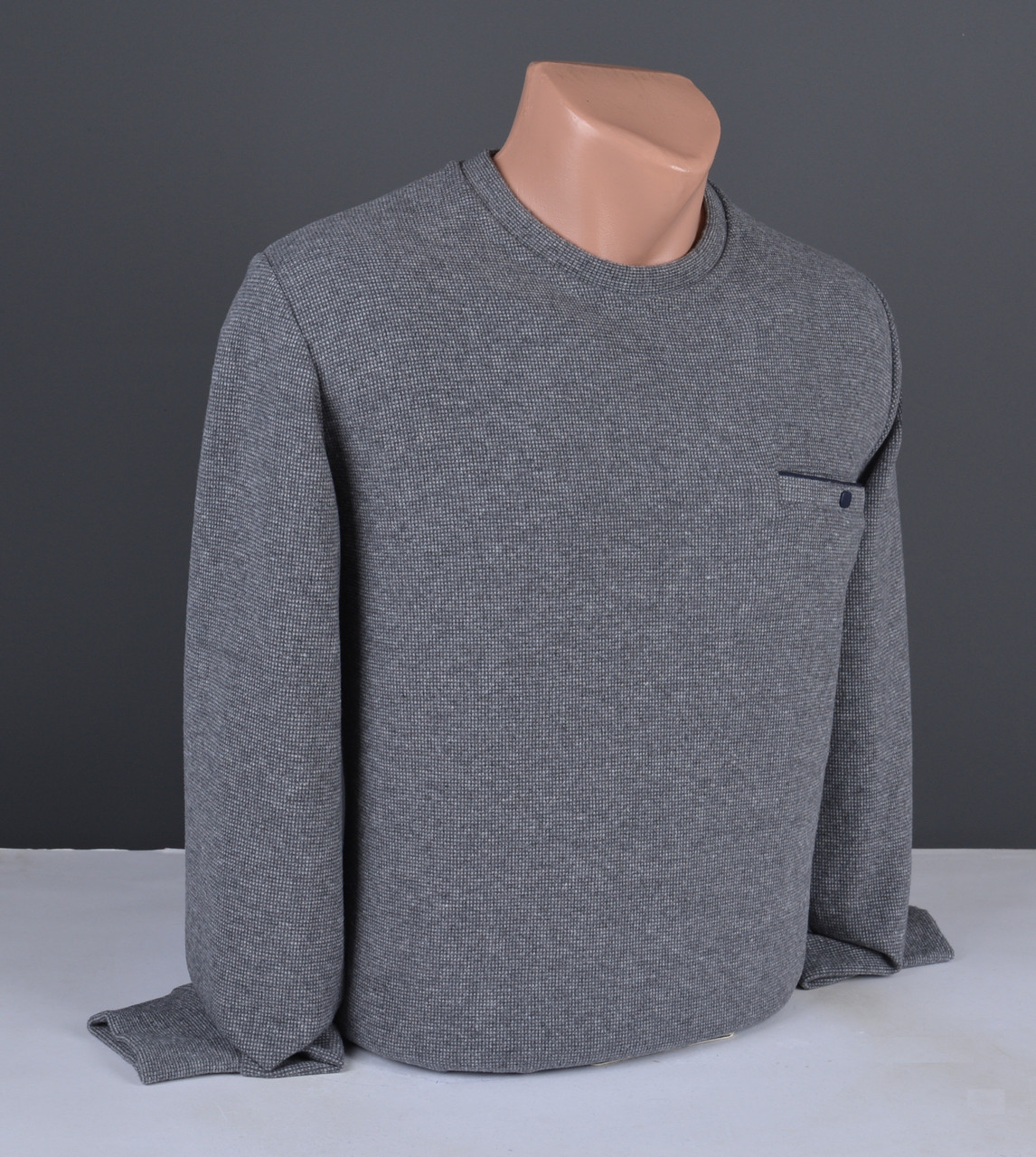 Чоловічий светр великого розміру | чоловічий джемпер сірий Туреччина 9348 Б, фото 1