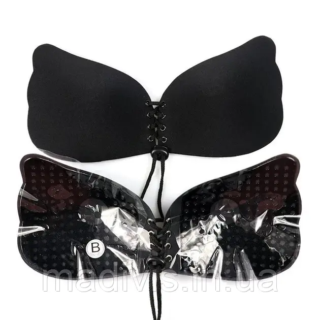 Бюстгальтер-невидимка Fly Bra з ефектом push up, розмір B чорний, фото 1