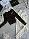 Жіночий осінній базовий прогулянковий термо костюм двійка кофта лонгслів лосини легінси висока посадка МІУ, фото 5