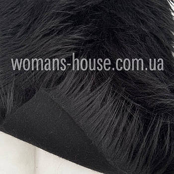 Хутро штучне довговорсове 150 см ворс 10 см Чорний