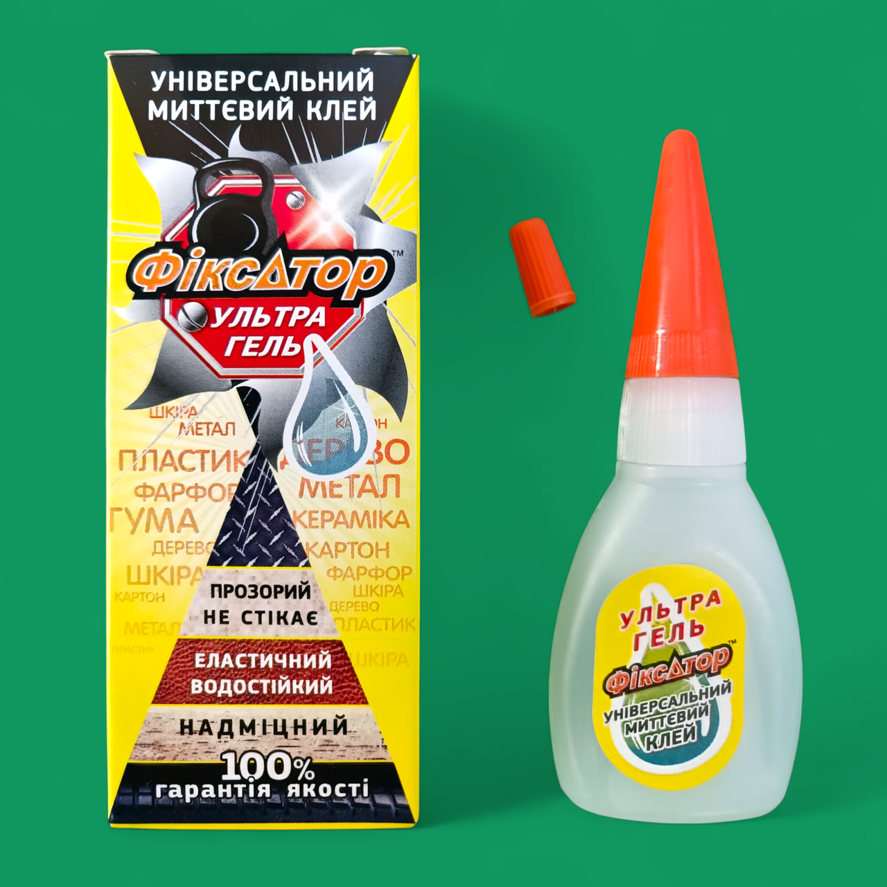 Густий клей-гель Фіксатор Ультра | Прозорий, не стікає, для складних та вертикальних робіт, фото 1