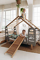 Ліжко будиночок 800х1800мм Сіре