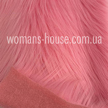 Хутро штучне довговорсове 150 см ворс 10 см Рожевий
