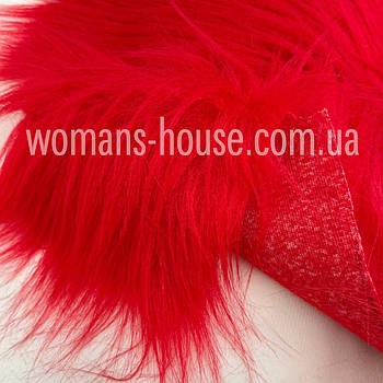Хутро штучне довговорсове 150 см ворс 10 см Червоний