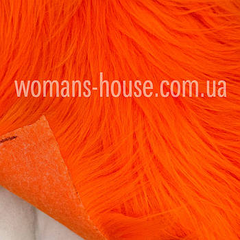 Хутро штучне довговорсове 150 см ворс 10 см Жовтогарячий