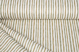 Сатин-твіл Смужки оливково-бежеві