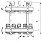 Колекторний блок із витратомірами Koer KR.1110-09 1"x9 ways (KR2646), фото 5