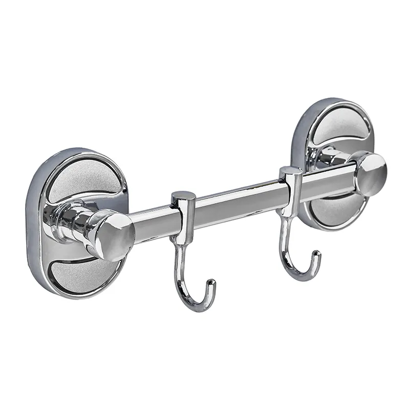 Вішалка для рушників у ванну з 2 рухомими гачками Zerix AFB-0115-2 (ZX5050), фото 1