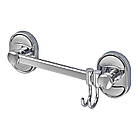 Вішалка для рушників у ванну з 2 рухомими гачками Zerix AFB-0115-2 (ZX5050), фото 2