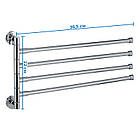 Тримач для рушників з 4 поворотними планками Zerix LR114 (LL1488), фото 2