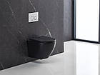 Унітаз підвісний Mixxus Premium ELLIPSE-0303-T3 BLACK 520х365х360mm, система змиву TORNADO 3.0 (MP6, фото 4