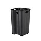 Відро для сміття з плавним закриванням квадратне Zerix Kubix-TC0108 Black 8 л колір чорний (ZX5892), фото 3