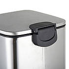 Відро для сміття з плавним закриванням квадратне Zerix Kubix-TC0108 SS Color 8 л колір неіржавка (ZX589, фото 5