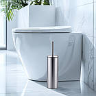 Єршик для унітазу підлоговий Mixxus Premium Ellipse-TB0201 SS Color колір неіржавка (MI7067), фото 2