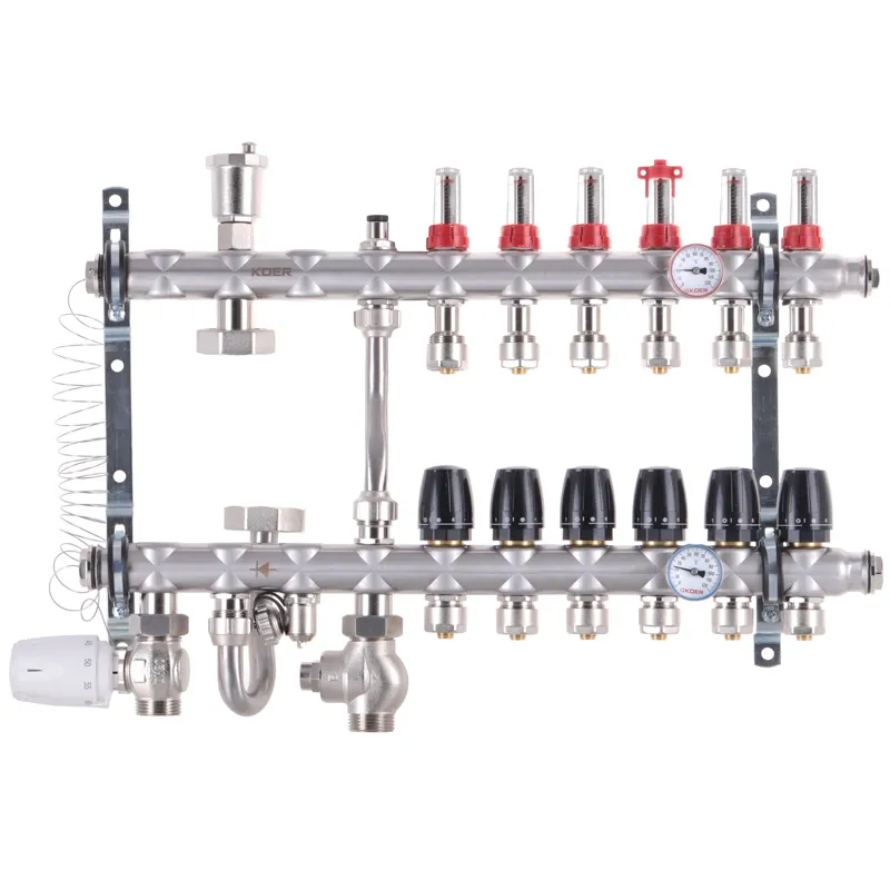 Колектор із вбудованим змішувачем. вузлом Koer KR.S1012-6 1"х6 SUS304 та євроконусами 3/4-16 (KR2939), фото 1