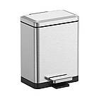 Відро для сміття з плавним закриванням прямокутне Koer TC-010306-02 6 л колір неіржавка сталь (KR5600), фото 3