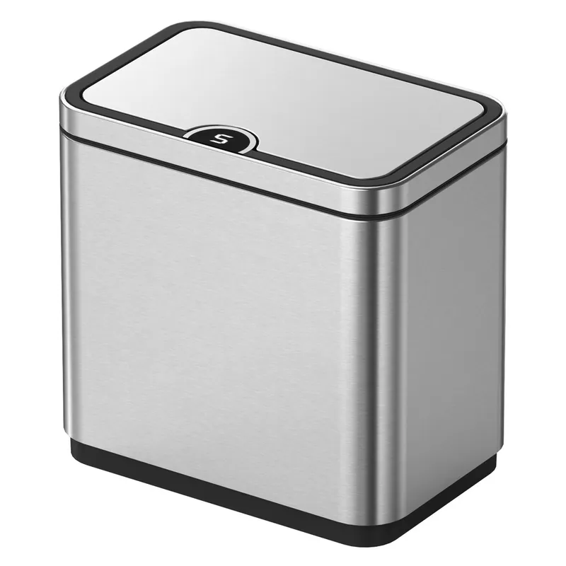 Відро для сміття сенсорне прямокутне Koer TC-020212-02 12 л колір неіржавка сталь (KR5584), фото 1