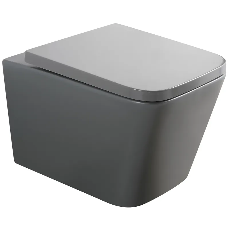 Унітаз підвісний Mixxus Premium QUADRO-0305-R GRAY 510x350x345 mm система змиву RIMLESS (MP6656), фото 1