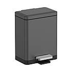 Відро для сміття з плавним закриванням прямокутне Koer TC-010306-07 6 л колір графіт (KR5602), фото 7