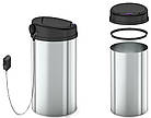Відро для сміття сенсорне кругле Mixxus Premium Ellipse-TC0109 Chrome-Black 9 л (хром-чорне) (MI708, фото 7