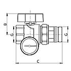 Кран з американкою "антипротечка" з термометром прямий Koer KR.1032-Gi — 1" (KR2893), фото 2