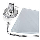 Полиця кутова з обмежувачем (скло) Zerix AFB-0107-1 (ZX5073), фото 2