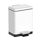 Відро для сміття з плавним закриванням прямокутне Koer TC-010306-08 6 л колір білий (KR5601), фото 7