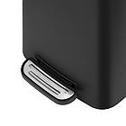 Відро для сміття з плавним закриванням квадратне Zerix Kubix-TC0106 Black 6 л колір чорний (ZX5890), фото 3