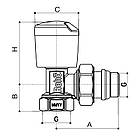 Кран радіаторний Roho R5550-050 — 1/2" кутовий (RO0128), фото 2