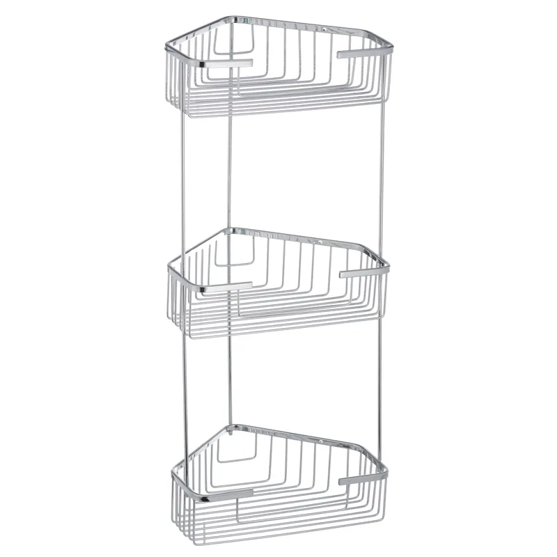 Кутова полиця у ванну решітка 3-ярусна Zerix LR335-2 (LL1453), фото 1