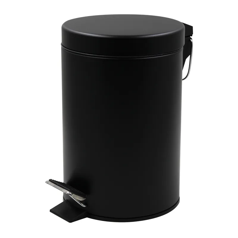 Відро для сміття кругле Zerix Solo-TC0103 Black 3 л колір чорний (ZX5896), фото 1