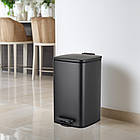 Відро для сміття з плавним закриванням квадратне Zerix Kubix-TC0108 Black 8 л колір чорний (ZX5892), фото 2