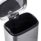 Відро для сміття з плавним закриванням прямокутне Mixxus Premium Style-TC0305 SS Color 5 л колір неіржа, фото 2