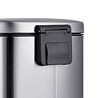 Відро для сміття з плавним закриванням прямокутне Mixxus Premium Style-TC0305 SS Color 5 л колір неіржа, фото 5