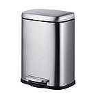 Відро для сміття з плавним закриванням прямокутне Mixxus Premium Style-TC0305 SS Color 5 л колір неіржа, фото 6