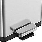 Відро для сміття з плавним закриванням прямокутне Koer TC-010315-02 15 л колір неіржавка сталь (KR5603), фото 3